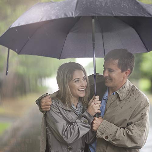REYLEO Windproof Travel Umbrella with Teflon Coating, Ultralight Only 520g, Auto Open/Close Button, Folding Umbrellas Can be Folded 10000+ Times