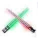 Lightsaber Chopsticks Light Up - LED Glowing Light Saber Star Wars Chop Sticks - Reusable Sushi Lightup Sabers Chopstick Set of 2 Green and Red Pairs