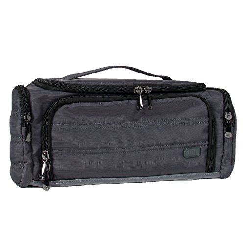 Lug Women's Trolley Toiletry Bag, Compact Travel Case, Brushed Grey