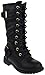 Mango 27K Little Kids Combat Lace Up Boots Black