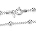 Amberta Italian Sterling Silver Anklet for Women 925 | Adjustable Ankle Bracelets for Women Beaded Heart Summer Jewelry: Beaded