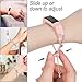 Wearlizer Compatible with Alta and Alta hr Bands for Women Bracelet Metal Silver Rose Gold Black Pink Metal Replacement Wrist Band Accessories Straps Bangle (Pink Gold)