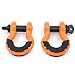 (2PK) GearAmerica Heavy Duty D Ring Shackles Orange | 58,000 lbs (29 US Ton) Max Strength | 3/4" Shackle + 7/8 Pin + Isolator + Washers | Connect your Tow Strap or Winch Rope for Off-Road 4x4 Recovery