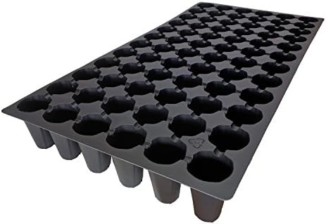 72 Cell Seed Starting Plug Sheets with Plant Labels and Exclusive 'Plants Love WaterTM' Bumper Sticker - Recyclable and Made in the USA – Garden, Greenhouse, Seed Starting (5 Sheets)