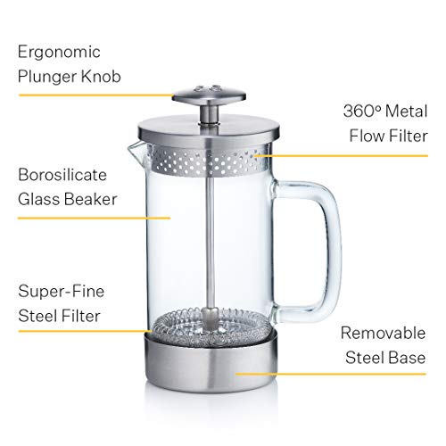 Barista & Co BC048-005 Core Kaffeepresse French Press, Edelstahl Glas, Stahl – Bild 6