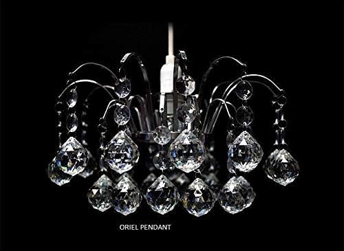Klass Home Acrylic Crystal Faceted Oriel Light Shade, Chrome/Bronze - Image 5