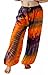 Treasures of Thailand Real Tie Dye Pants Unisex Harem Hippy Beach Casual Wear Orange