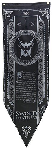 Game of Thrones Tournament Banners 5 pc. Set - Thick Double Layered - House Stark, Lannister, Targaryen, Baratheon, and Night's Watch