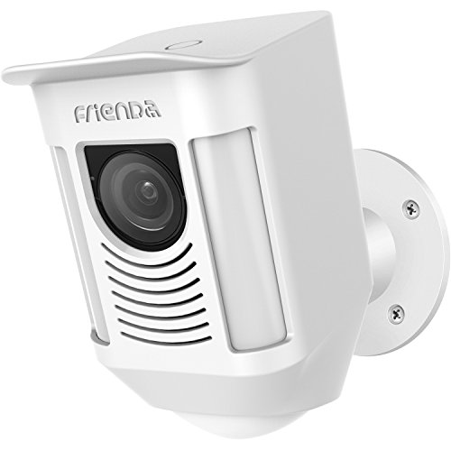 Frienda Silicone Cover Skin for Ring Spotlight Battery Cam Security Camera, Sun Glare, UV Light and Weather Resistant Protected Case (White)