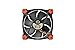 Thermaltake Riing 12 High Static Pressure Circular Ring Red LED Case/Radiator Fan with Anti-Vibration Mounting System Triple Pack Cooling CL-F055-PL12RE-A