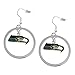 Aminco NFL Seattle Seahawks Floating Logo Hoop Earrings