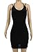 Mokoru Women's Sexy Spaghetti Strap Backless Sleeveless Bodycon Club Mini Dress, Small, Black
