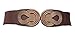 eVogues Plus size Wide Metal Interlock Buckle Elastic Cinch Belt Brown - One Size Plus
