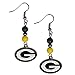 NFL Siskiyou Sports Womens Green Bay Packers Fan Bead Dangle Earrings One Size Team Color,black