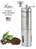 Manual Coffee Grinder - Conical Burr Coffee Grinder - Hand Coffee Grinder Gift Set - Adjustable for Fine/Coarse Grind, Perfect for French Press, Cold Brew & Pour Over - Burr Mill Coffee Grinder