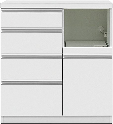 グラッセ キッチンカウンター 90H ホワイト【幅90&times;高さ98cm】 B01B7QV0FO 90H|ホワイト ホワイト 90H