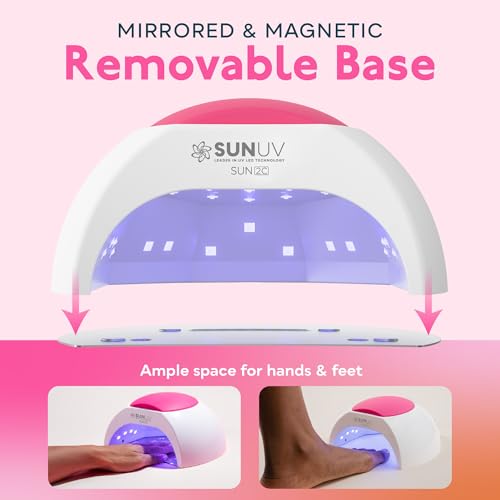 SUNUV Professional UV LED Nail Lamp for Gel and Semi-Permanent, Automatic Start Sensor, 4 Timers 10s/30s/60s/90s