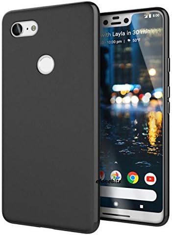 Efonebits Matte Finish Soft Back Case Cover for Google Pixel 3 XL - Black