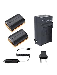 Bonacell Kit de 2 piezas de 2600 mAh Reemplazo de batería y cargador Canon LP-E6 para Canon EOS 80d, 60d, 60Da, EOS 70d, EOS 5d marca ii, EOS 5d marca iii IV, EOS 5DS, EOS 5DS R, EOS 6d, EOS 7D, 7D Mark II Camera