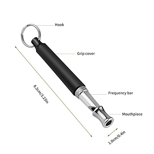 Mumu Sugar Dog Whistle to Stop Barking, Adjustable Pitch Ultrasonic Training Tool Silent Bark Control for Dogs- Pack of 2 PCS Whistles with 2 Free Lanyard Strap