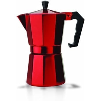 Primula PERE-3306 6-Cup Aluminum Espresso Coffee Maker, Red