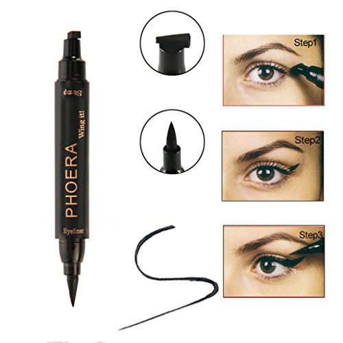 Sunsee Vamp Stamp Cat Eye Wing Eyeliner Stamp Tool 1 Second Makeup Kit (B)
