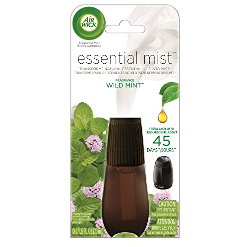 Air Wick Essential Mist, Fragrance Essential Oils Diffuser Refill, Wild Mint, 1ct, Air Freshener