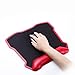 Mouse Pad/Mat, Jelly Comb Large Gaming Mouse Mat Ergonomic Mousepad with Leather Wrist Pad 12’’ X 13’’ Nonskid Base (Red)