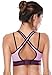 BESTENA Sports Bra, Cross Back High Impact Padded Workout Bras For Women Running and Yoga(Purple,Large)