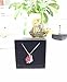 QOF ''Red Heart of The Ocean Bowtie Pendant Necklace with Swarovski Crystal