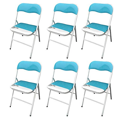 MILANI-HOME-Set-di-6-SEDIE-Pieghevoli-Slim-Blu-Color-637-Leggere-con-Seduta-Imbottita-per-Ufficio-CASA-Ospiti-Cucina-Camera