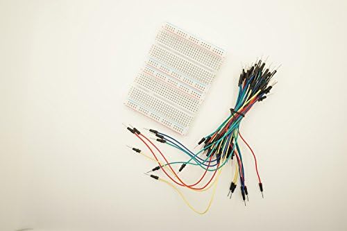 400 Tie-point Breadboard 2Pcs,Flexible jumper wire 65Pcs Kit for Ardunio UNO, Raspberry Pi and other test.