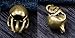 Brass Skull Retro Keychain Open Mouth Handmade Key Ring Creative Accessories (40 mm)