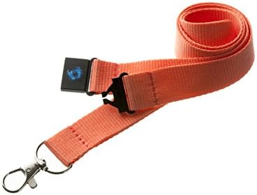 20mm Quality Neck Lanyard/Badge Holder/Skipass Holder/Whistle Holder with Safety Breakaway (NEW CORAL) by PAC SUPPLIES USA