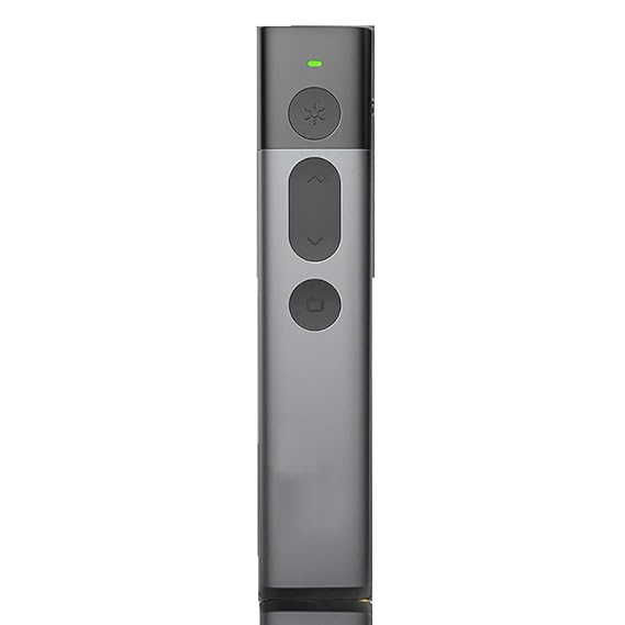 ZYLFN Präsentation Remote, Wireless Presenter Pointer, 2.4GHz wiederaufladbarer Powerpoint PPT Pointer Slide Remote Changer