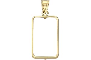 Roy Rose Jewelry Suisse Credit Bar Swiss Pamp Mounting Bezel Frame for 1, 5, 10, 20, Gram and 1/4, 1/2, and 1 oz ounce Sizes