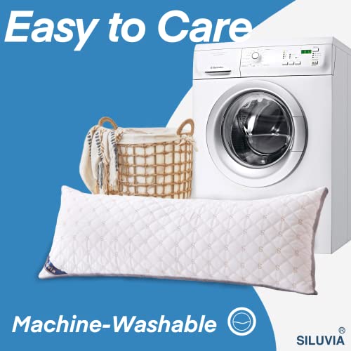 Siluvia Body Pillow for AdultsPremium Adjustable Loft Quilted Body