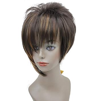 Amazon Com Light Auburn With Highlights Inclined Short Straight