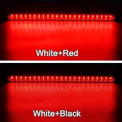 Partsam 2PC Red 17" 23 LED Light Bar Stop Turn Tail