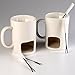 Evelots Fondue Mugs,2 Mugs,4 Forks & 8 Votive Candles-Minor Defects-14 Piece Set