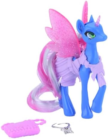 Funny Box Ponycorn Fashion Dress, Spielzeugtiere für Kinder, 3-teilig, Pony-Pferde-Spielzeug mit Zubehör und Kleidung zum Personalisieren – Spiele für Kinder, Geschenk für Mädchen und Jungen