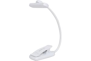 Bsdgeclogy 24 Led Rechargeable Book Light For Reading In Bed-Eye Caring 3 Color Temperatures,80 Hrs Runtime Lightweight Clip-On Lamp, Perfect For Kids, Book Lovers, And Student Gifts (White, Rotating)