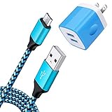 NINIBER USB Charging Block Brick + 6Ft Micro USB Cable Android Phone Cord Fast Charger Compatible Samsung Galaxy J7 Crown/J7 Star/J7 Prime/J7 Sky Pro/J7 Refine/J7 Pro/J7 Neo/J7v Prime,J3 Emerge