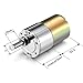 uxcell 12V DC 2.5RPM Gear Motor High Torque Electric Micro Speed Reduction Geared Motor Eccentric Output Shaft