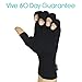 Vive Rheumatoid Arthritis Gloves - Men and Women Fingerless Compression Wrap for Hand Pain and Osteoarthritis - Black Hand Wrap for Arthritic Joint Symptom Relief - Open Finger Fit