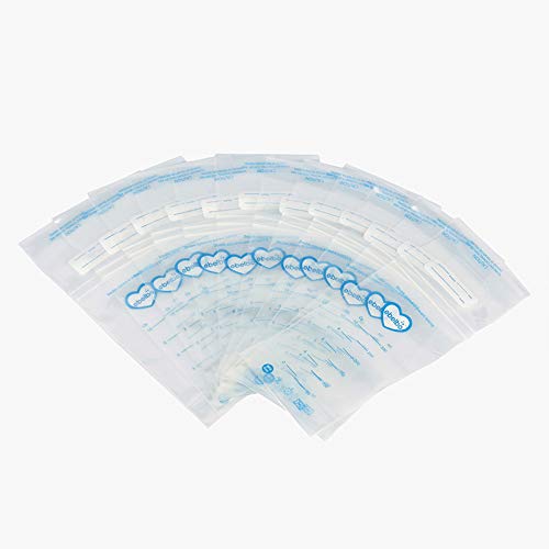 60 Count Breastmilk Storage Bags 10 Oz/300ml Breastfeeding Freezer Storage Container Bags for Breast Milk BPA Free & Comes Pre-sterilized with Leak Proof & Accurate Measurements (10 Oz/300 ml)