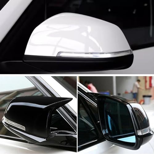 ‎Altsbaos Compatible with Replacement Mirror Covers for BMW F20 F21 F22 F23 F87 F30 F31 F34 F32 F33 F36 I01 E84 BMW Series 1 2 3 4 i3 x1 Left + Right Mirror Covers (Black (BrBrante)