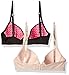 Candie's Big Girls' 2 Pack Micro/Spandex Underwire Bras, Black/Nude, 32A
