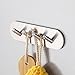 KES A7066H4 Bathroom Lavatory Self Adhesive Coat and Robe Hook Rack/Rail with 4 Hooks SUS304 Stainless Steel, Brushed Finish