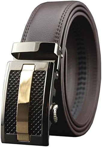 QISHI YUHUA PD Men's Fashion trends Cowhide Leather Belt Automatic Buckle Belt